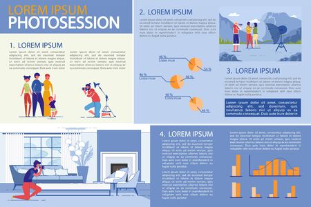 Photo Session and Photography Infographic Set.のイラスト素材