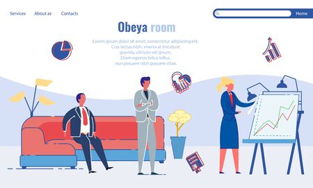 Obeya Room Department Meeting and Work Planning.のイラスト素材