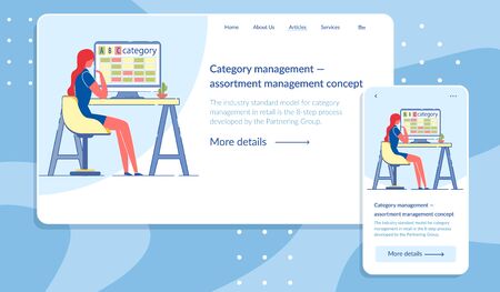 Category Manager Job Responsive Website Templateのイラスト素材