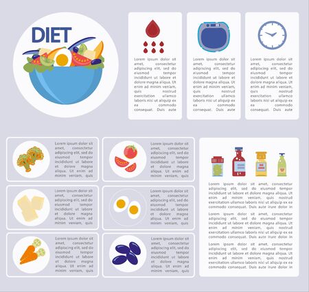 Information Banner on how to Choose Right Diet.のイラスト素材