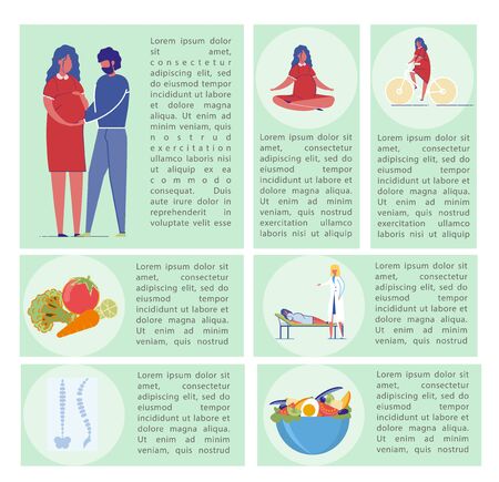 Medical Article about Condition Pregnant Woman.のイラスト素材