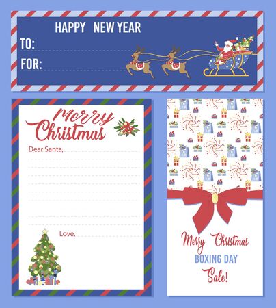 Christmas Set of Blank Templates Printable Bannersのイラスト素材