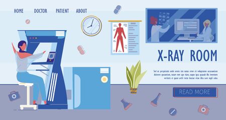 X-ray Radiological Studies and Early Diagnostic.のイラスト素材