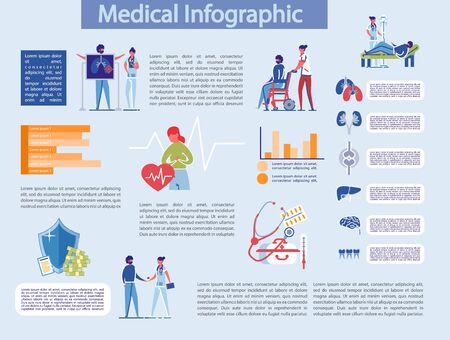 Medical Clinic or Hospital Infographic Elements.のイラスト素材