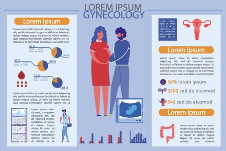Available Pregnant Gynecology in Tables and Graphs. Percentage Health Indicators Pregnant Woman. Doctors Recommend Monitoring Reproductive Organs Expectant Mother. On Screen Child Ultrasound.のイラスト素材