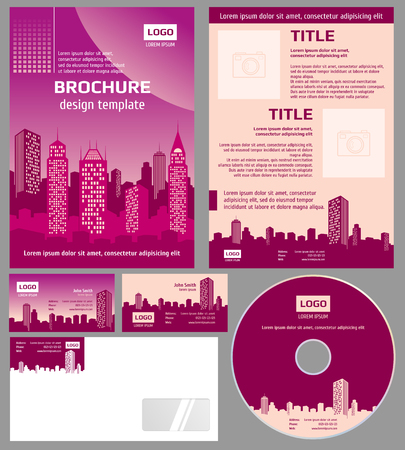 Business brochure architecture design vector template. Architecture business brochure, cover architecture city, business branding architecture poster illustrationのイラスト素材