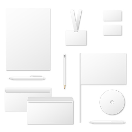 Printing materials vector template for corporate identity. Card business template corporate identity. Print paper envelope and stationery blank for corporate identity illustrationのイラスト素材