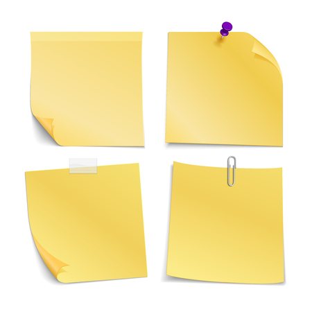 Adhesive blank notes stick with pinのイラスト素材