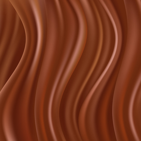 Abstract chocolate vector background. Sweet chocolate and illustration of flowing wavy chocolateのイラスト素材