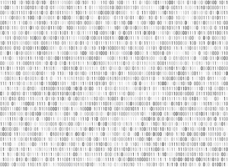 Binary matrix computer data code vector seamless background. Binary code for programming, illustration of digital codeのイラスト素材