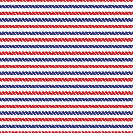 Striped navy and red ropes bright seamless background. Abstract art backdrop, vector illustrationのイラスト素材