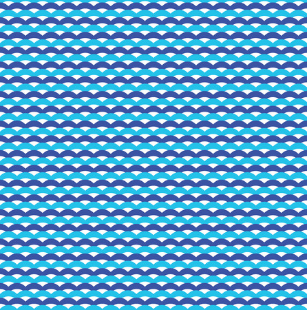 Blue ocean waves marine seamless pattern. Design marine sea background, vector illustrationのイラスト素材
