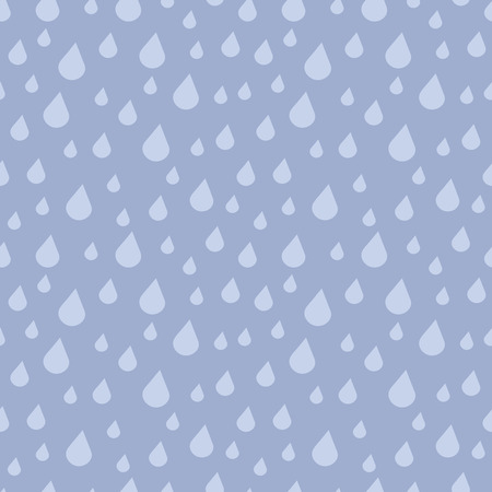 Vector falling rain drops seamless pattern. Illustration of rainy weatherのイラスト素材