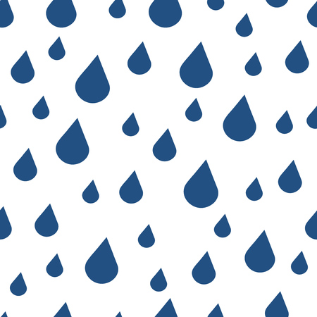 Blue vector water drops seamless pattern. Background with droplet illustrationのイラスト素材