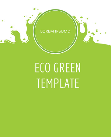 Eco green organic natural background. Banner or poster for ecology concept. Vector illustrationのイラスト素材