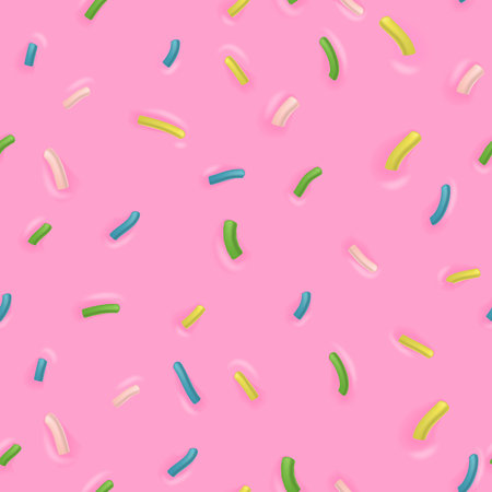 Seamless vector pattern with pink donut glaze. Cream for dessert illustrationのイラスト素材