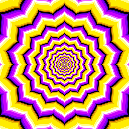 Abstract vector hypnotic optical illusion. Deepening and motion corridor endless illustrationのイラスト素材