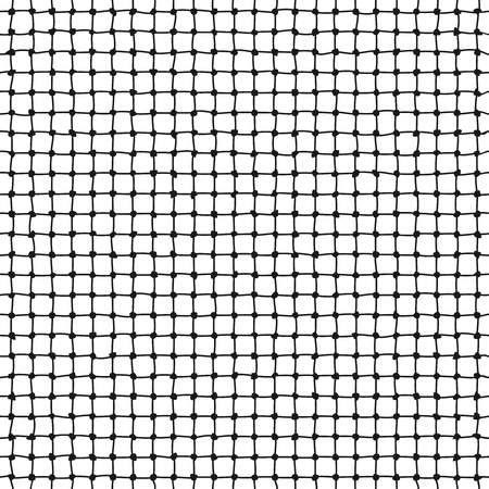 Rope net vector seamless pattern. Marine mesh form thread illustrationのイラスト素材