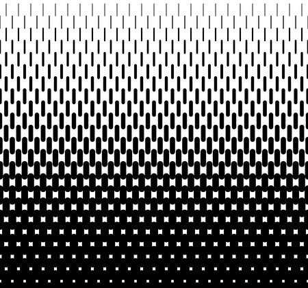 Rounded lines halftone seamless pattern. Monochrome backdrop texture, vector illustrationのイラスト素材