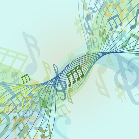 Abstract conceptual classic musical background with note. Artistic composition melody, illustration vectorのイラスト素材