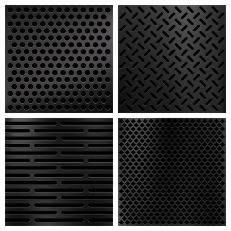 fiber carbon vector textures set. Background pattern material illustrationのイラスト素材