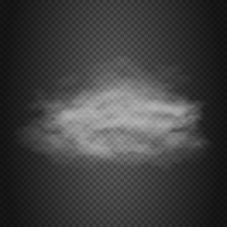 Smoke cloud, steam, dust vector background. Transparent mist from vapor illustrationのイラスト素材