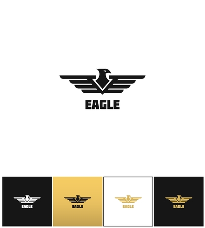 Eagle or falcon emblem vector icon.のイラスト素材