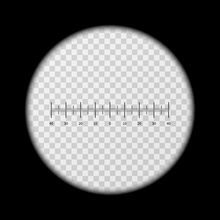 Monoculars, spyglass view vector template. View with monocular, shape of optics monoculars illustrationのイラスト素材