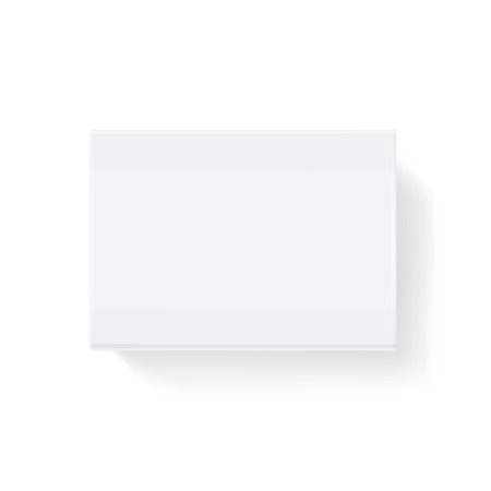 White blank closed matchbook, match box vector illustration. Matchbox sliding mock up, small matchbook packetのイラスト素材