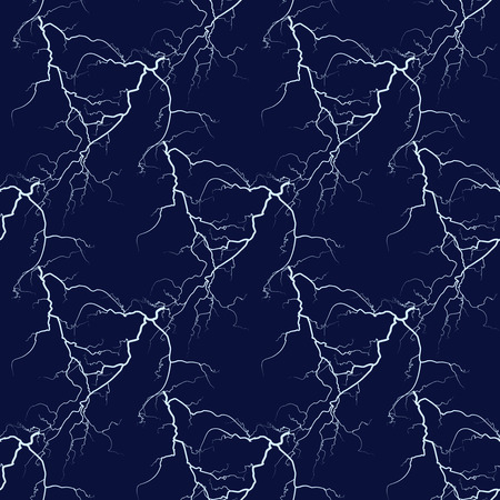 White vector lightning seamless background. Lightning bolt design wallpaper illustrationのイラスト素材