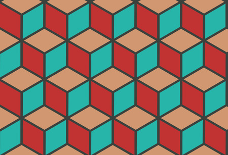 Vector stones floor tile seamless pattern. Abstract design tile wall illustrationのイラスト素材