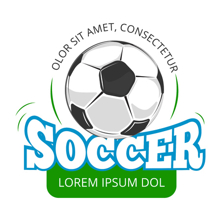 Football, soccer club vector logo, badge template. Label for sport league illustrationのイラスト素材
