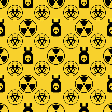 Danger seamless pattern backgroundのイラスト素材