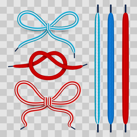 Colorful shoelaces vector illustrationのイラスト素材
