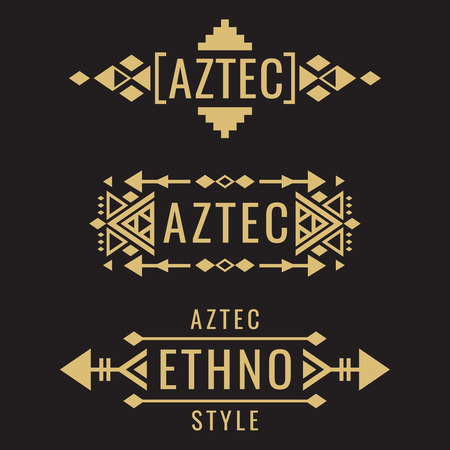 Tribal aztec mexican vector ornamentsのイラスト素材