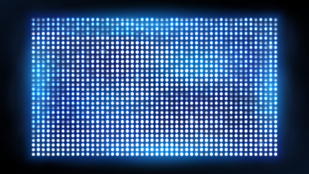 Bright led projection screen. Cinema and entertainment vector display. Vivid bright spotlight for concert, shine projection illustrationのイラスト素材