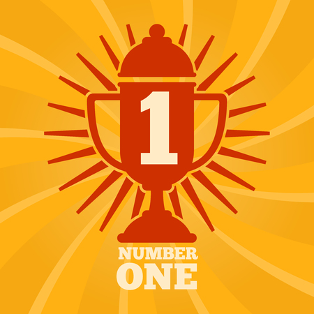Number one label conceptのイラスト素材