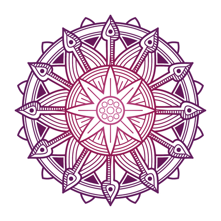 Colorful mandala vector design. Asian, korean, oriental flower mandalaの写真素材