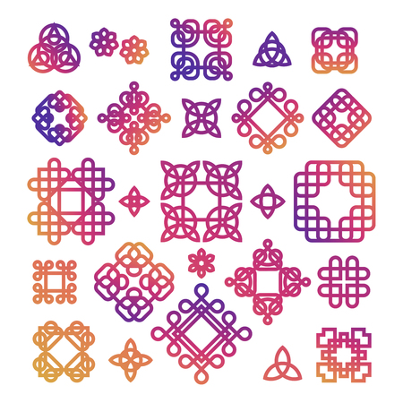 Bright Celtic knots isolated on white background.のイラスト素材