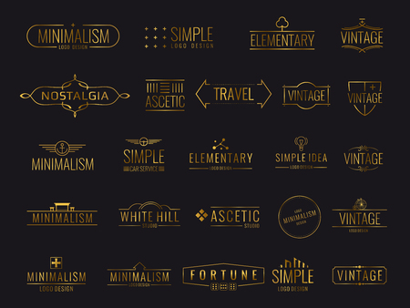 Modern golden luxury emblems for shopping tagのイラスト素材