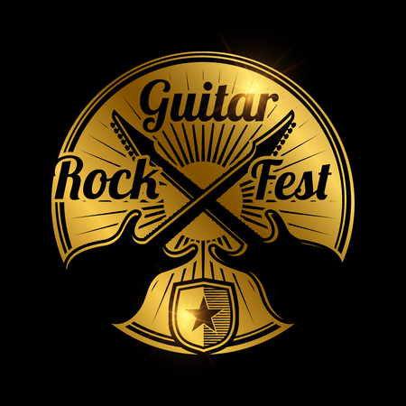 Rock fest icon design. Vector music festival bannerのイラスト素材