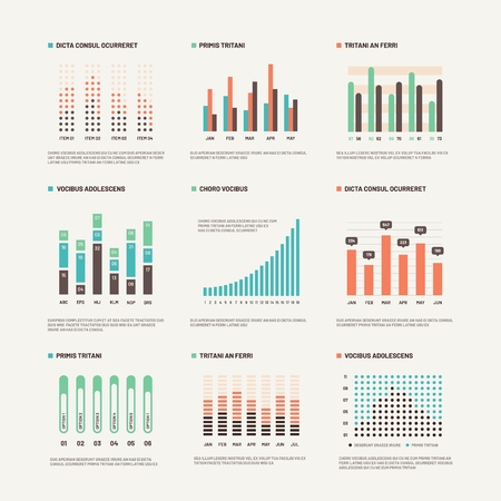 Infographic. Workflow layout marketing diagram. Statistic charts and stock infocharts. Abstract infographics vector set. Illustration of graph and infochart, chart and infographic dataのイラスト素材