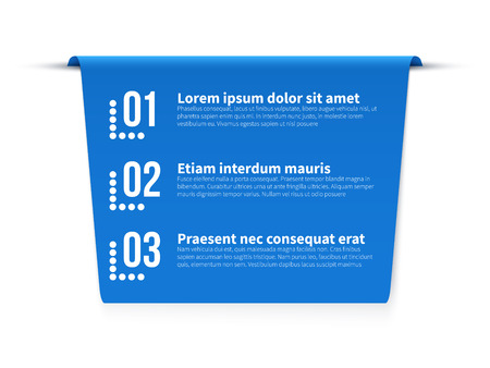 Vector infographic banner step and order isolated on white background illustrationのイラスト素材
