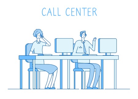 Customer service concept. Helping support online help with supporter client technical 24h services vector landing page. Illustration of help support, service customer onlineのイラスト素材