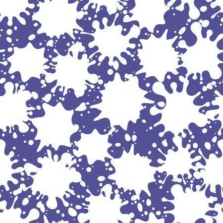 Milk blots with splashes drops seamless pattern. Abstract background grunge texture illustration vectorのイラスト素材