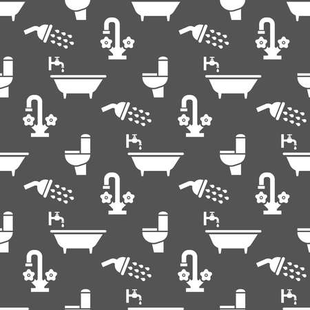 Bathroom or toilet seamless pattern design backgroundのイラスト素材
