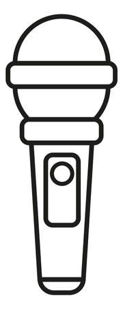 Microphone icon. Music studio device. Singing tool isolated on white backgroundのイラスト素材