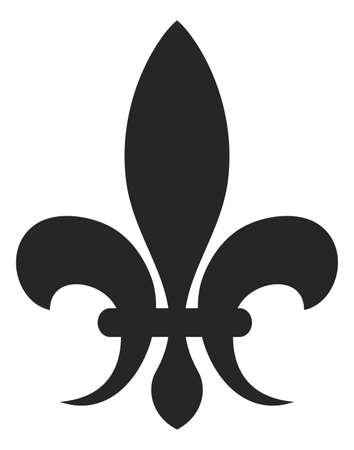 Medieval heraldic logo. Royal emblem. Decorative flower isolated on white backgroundのイラスト素材