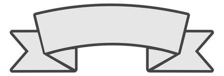 Elegant ribbon tag. Retro banner. Decorative divider isolated on white backgroundのイラスト素材