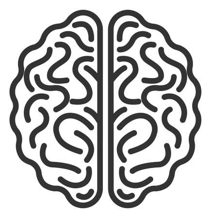 Brain icon. Mental health sign. Genius symbol. Creative smart logo isolated on white backgroundのイラスト素材